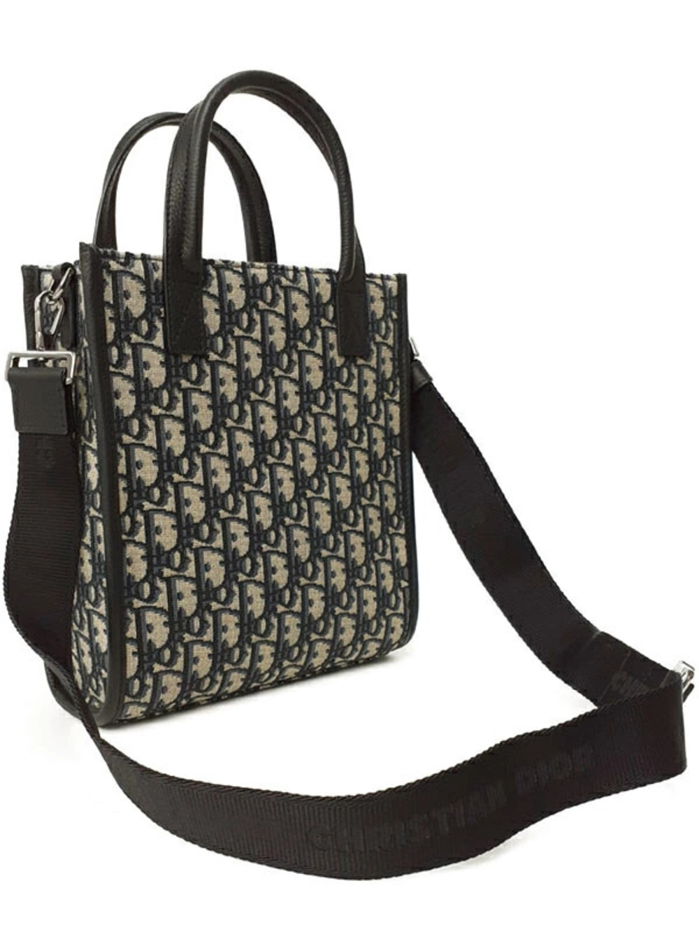 Dior Oblique Christian Safari Tote Bag South North Blue